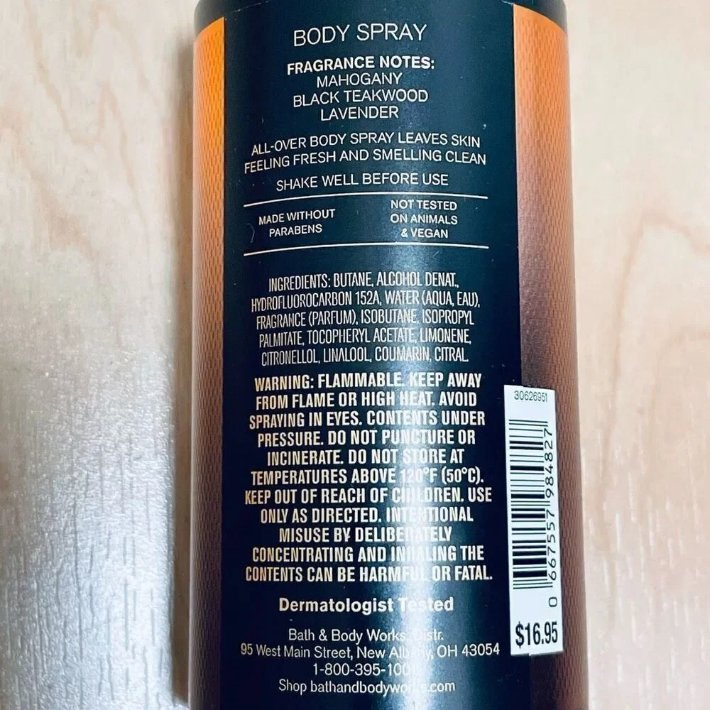 LAST ONE Bath & Body Works Lot of 2 MAHOGANY TEAKWOOD  Men’s Body Spray